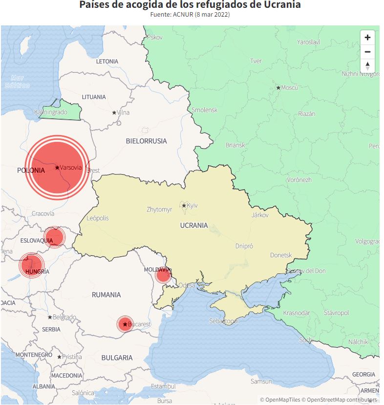 Refugiados guerra Rusia Ucrania